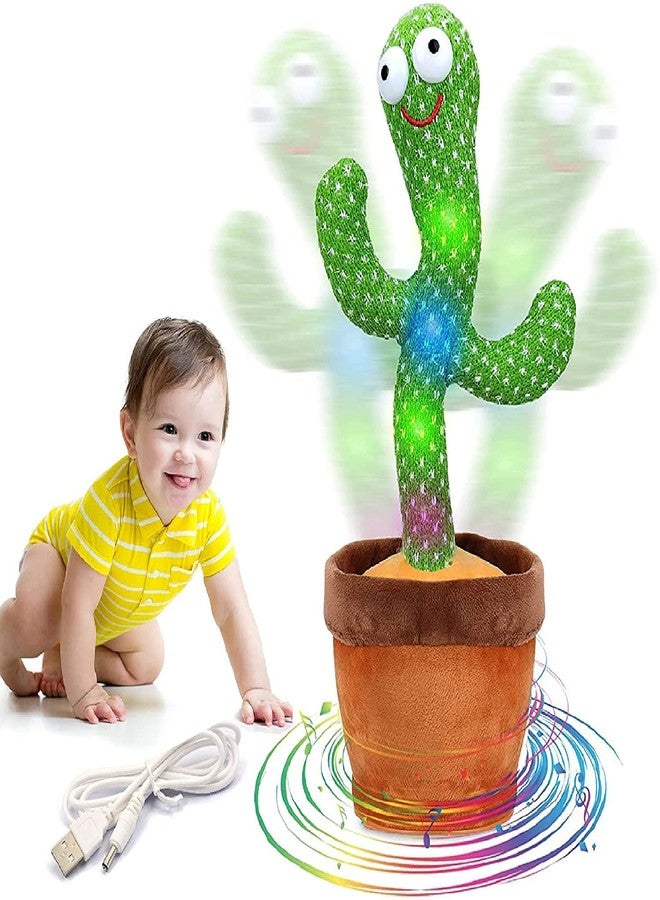 KANAKADHARA Rechargeable Electronic Dancing,Singing Plush Toy Cactus with Lighting & Recording Function (Multicolored) - Image 1